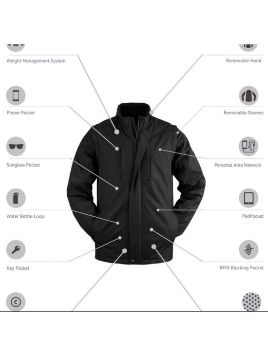 Scottevest Other - SCOTTeVEST Revolution‎ Travel Jacket Vest XL Black TEC Convertible Utility coat